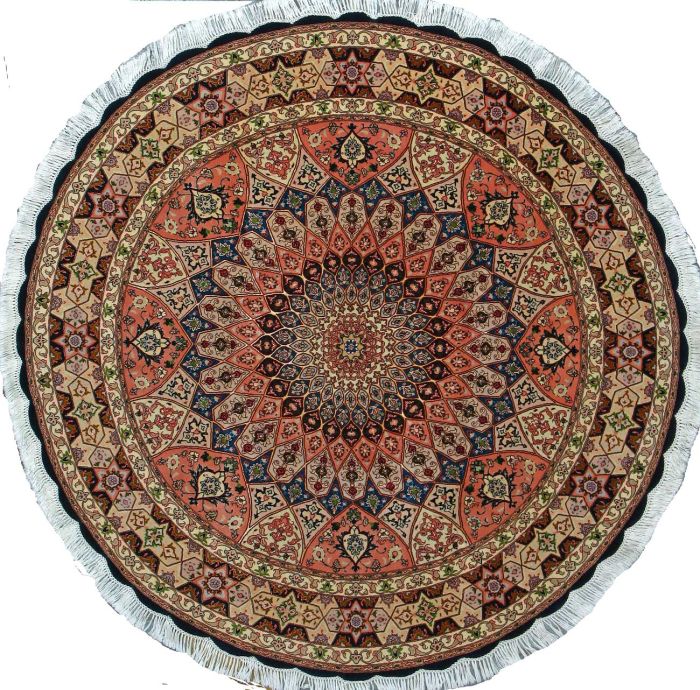 https://www.armanrugs.com/ | 6' 7" x 6' 7"  Tabriz Hand Knotted Wool Authentic Persian Rug