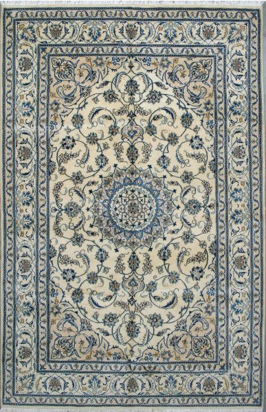 https://www.armanrugs.com/ | 6' 4" x 9' 10" Beige Nain Hand Knotted Wool Authentic Persian Rug