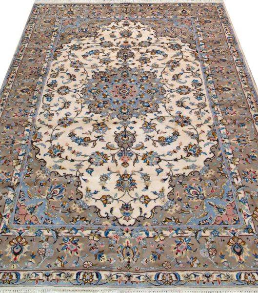 https://www.armanrugs.com/ | 6' 7" x 9' 6" Beige Tabriz Hand Knotted Wool Authentic Persian Rug