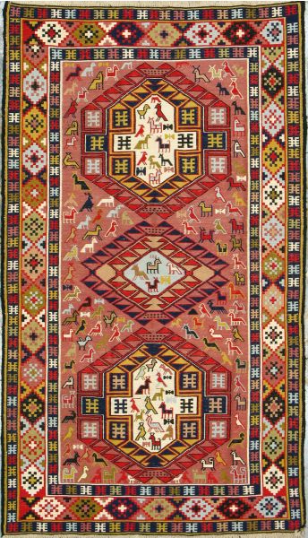 https://www.armanrugs.com/ | 3' 9" x 6' 8"  kilim Handmade Wool Authentic Persian Rug