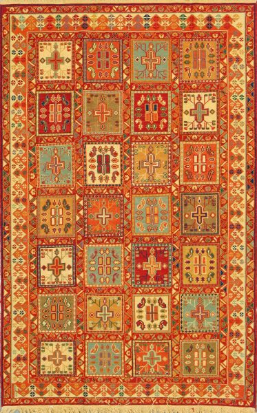 https://www.armanrugs.com/ | 4' 3" x 6' 6"  kilim Handmade Wool Authentic Persian Rug