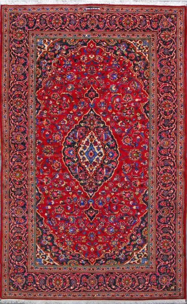 https://www.armanrugs.com/ | 6' 7" x 10' 8" Red Kashan Hand Knotted Wool Authentic Persian Rug