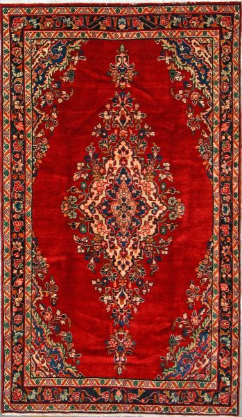 https://www.armanrugs.com/ | 4' 3" x 7' 4"  Hamadan Hand Knotted Wool Authentic Persian Rug