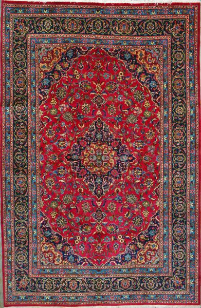 https://www.armanrugs.com/ | 6' 6" x 10' 0" Red Mashad Hand Knotted Wool Authentic Persian Rug