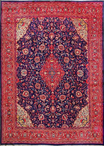 https://www.armanrugs.com/ | 9' 8" x 13' 9" Red Sarough Hand Knotted Wool Authentic Persian Rug