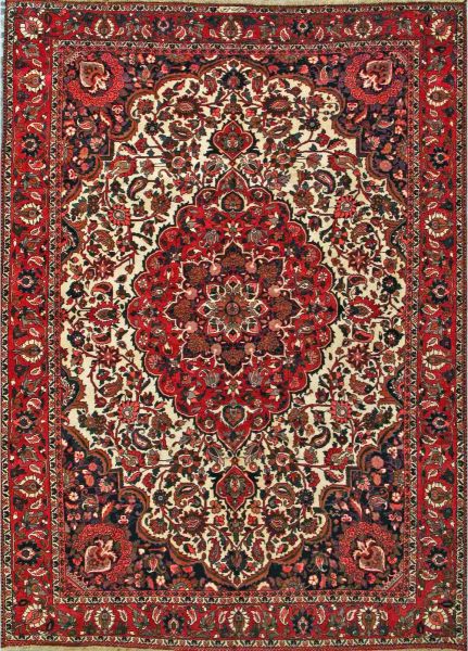 https://www.armanrugs.com/ | 6' 11" x 9' 10" Beige Bakhtiari Hand Knotted Wool Authentic Persian Rug
