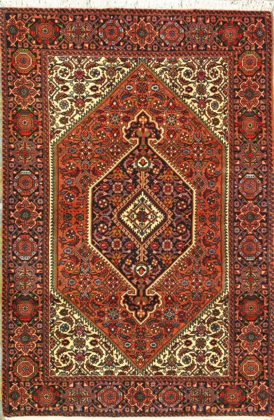 https://www.armanrugs.com/ | 3' 4" x 5' 1" Brown Bijar Hand Knotted Wool Authentic Persian Rug