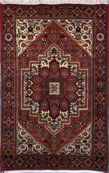 https://www.armanrugs.com/ | 2' 7" x 4' 0" Beige Bijar Hand Knotted Wool Authentic Persian Rug