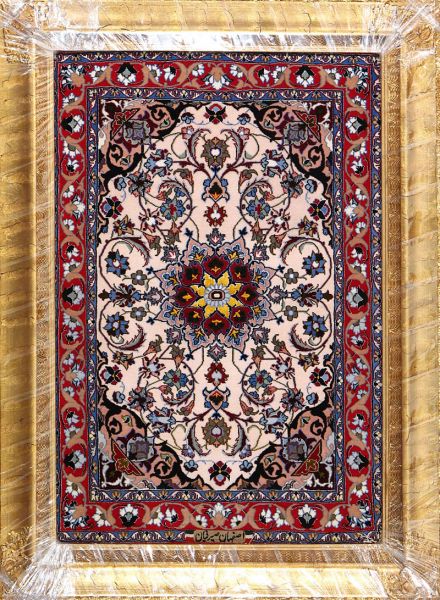 https://www.armanrugs.com/ | 2' 4" x 3' 5"  Esfahan Hand Knotted Wool & Silk Authentic Persian Rug