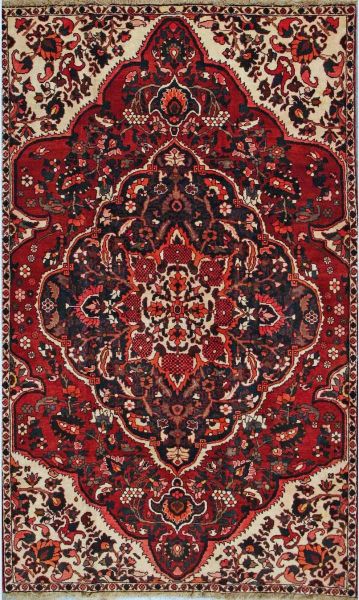 https://www.armanrugs.com/ | 5' 2" x 8' 8" Red Bakhtiari Hand Knotted Wool Authentic Persian Rug
