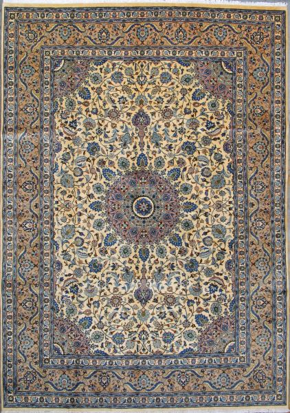 https://www.armanrugs.com/ | 8' 0" x 11' 5" Beige kashmar Hand Knotted Wool Authentic Persian Rug