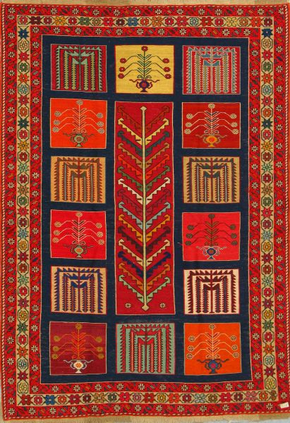 https://www.armanrugs.com/ | 4' 5" x 6' 4"  kilim Handmade Wool Authentic Persian Rug