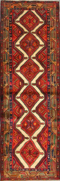 https://www.armanrugs.com/ | 2' 9" x 8' 10"  Hamadan Hand Knotted Wool Authentic Runner Persian Rug